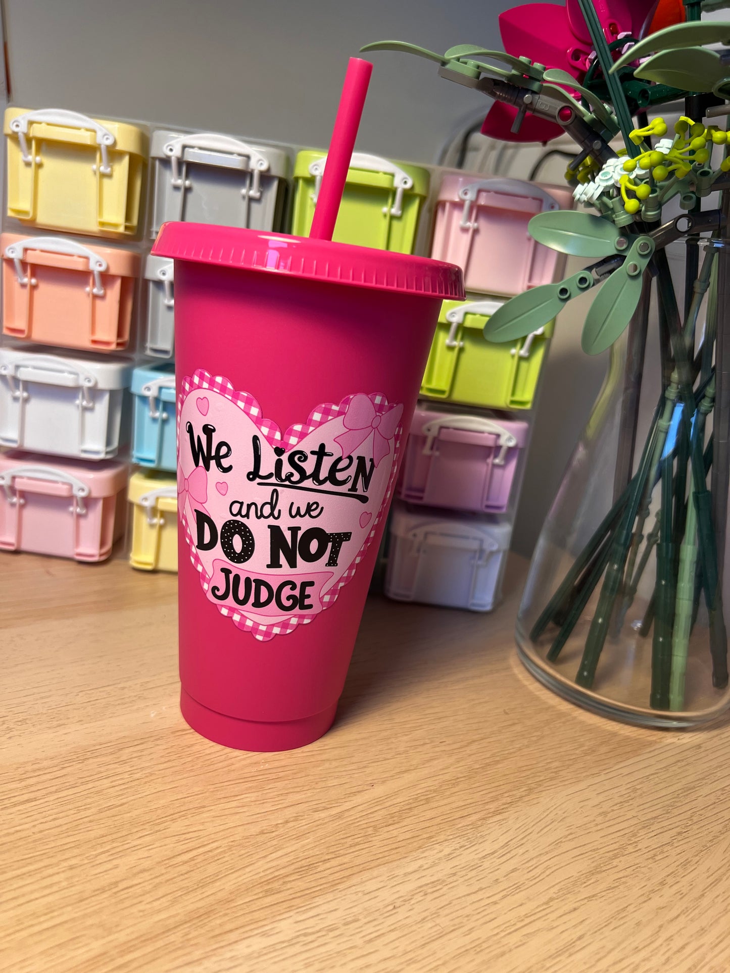 We Listen and we Do Not Judge 24oz Cold Cup