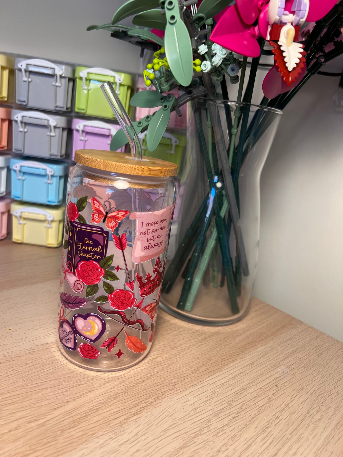 Romantasy 16oz Glass Tumbler