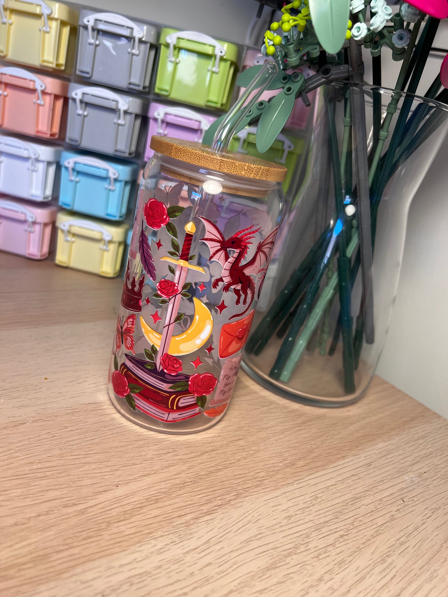 Romantasy 16oz Glass Tumbler