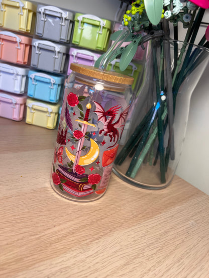 Romantasy 16oz Glass Tumbler