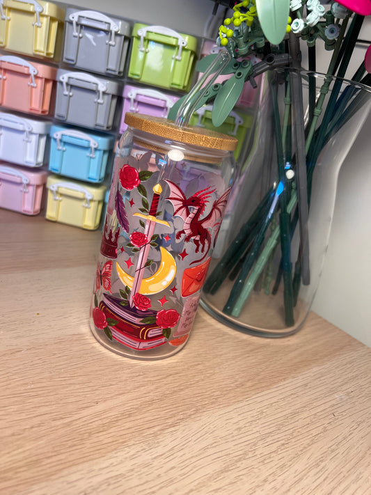 Romantasy 16oz Glass Tumbler