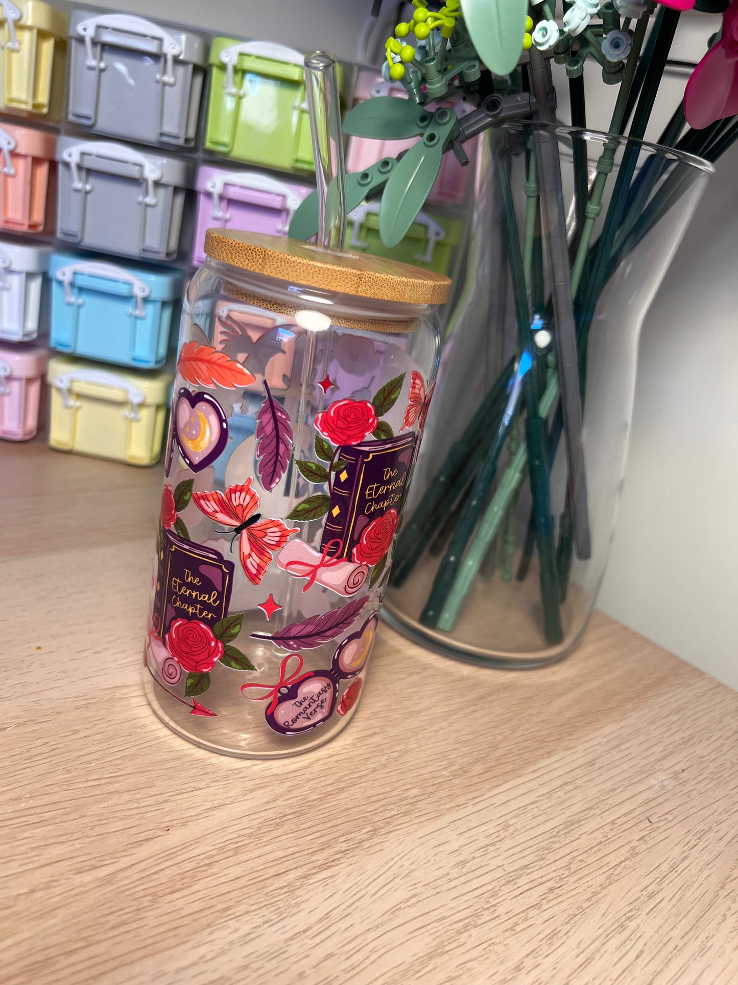 Romantasy 16oz Glass Tumbler