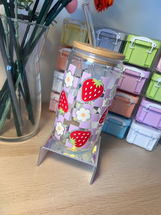 Fruity 16oz Glass Tumbler